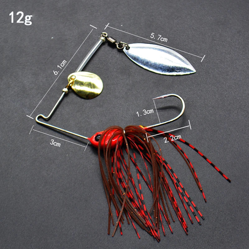 1pcs Fishing Lure 12/17g Wobblers Lures Spinners Spoon Bait For Pike Peche Tackle All Artificial Baits Metal Sequins Spinnerbait