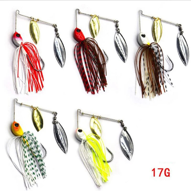 1pcs Fishing Lure 12/17g Wobblers Lures Spinners Spoon Bait For Pike Peche Tackle All Artificial Baits Metal Sequins Spinnerbait