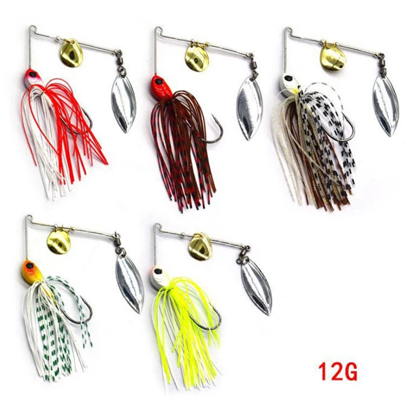 1pcs Fishing Lure 12/17g Wobblers Lures Spinners Spoon Bait For Pike Peche Tackle All Artificial Baits Metal Sequins Spinnerbait