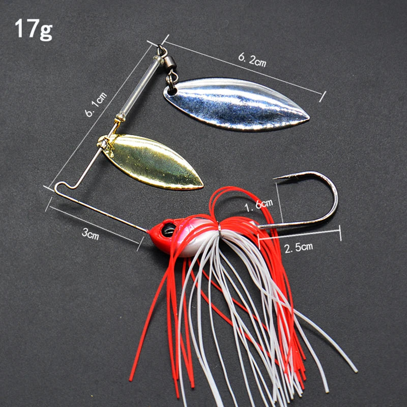 1pcs Fishing Lure 12/17g Wobblers Lures Spinners Spoon Bait For Pike Peche Tackle All Artificial Baits Metal Sequins Spinnerbait