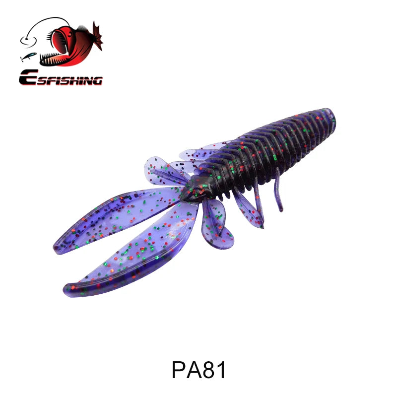 KESFISHING Crawfish Shrimp Soft Baits Gambler Craw10cm 8g bass Fishing Swimbait Artificial Plastic Lures Add Salt