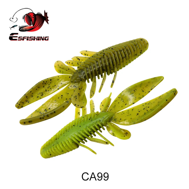 KESFISHING Crawfish Shrimp Soft Baits Gambler Craw10cm 8g bass Fishing Swimbait Artificial Plastic Lures Add Salt