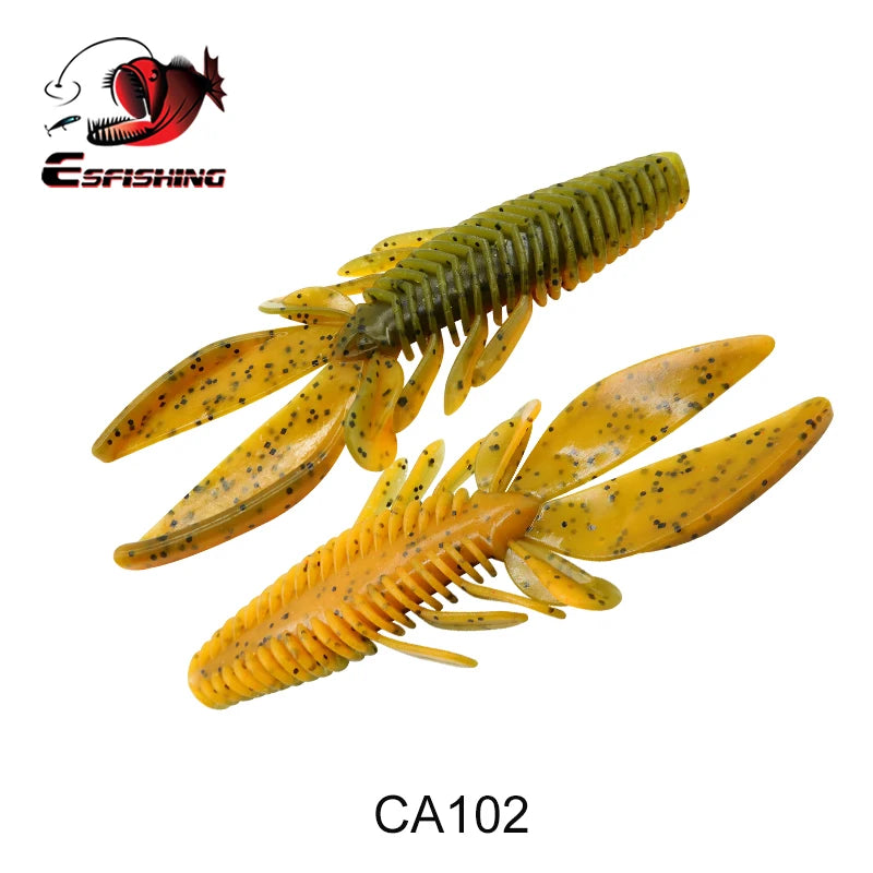 KESFISHING Crawfish Shrimp Soft Baits Gambler Craw10cm 8g bass Fishing Swimbait Artificial Plastic Lures Add Salt