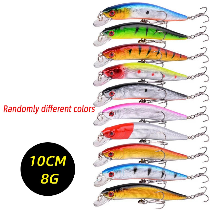 3/5/8 Pcs of Random Fishing Lure Set High Quality Swimming Bait Minnow Mini Crank Wobble Bait Crankbait Artificial Bait