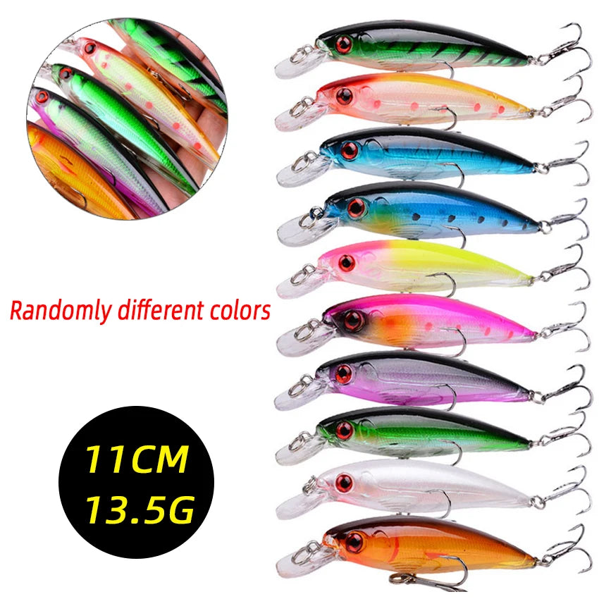 3/5/8 Pcs of Random Fishing Lure Set High Quality Swimming Bait Minnow Mini Crank Wobble Bait Crankbait Artificial Bait