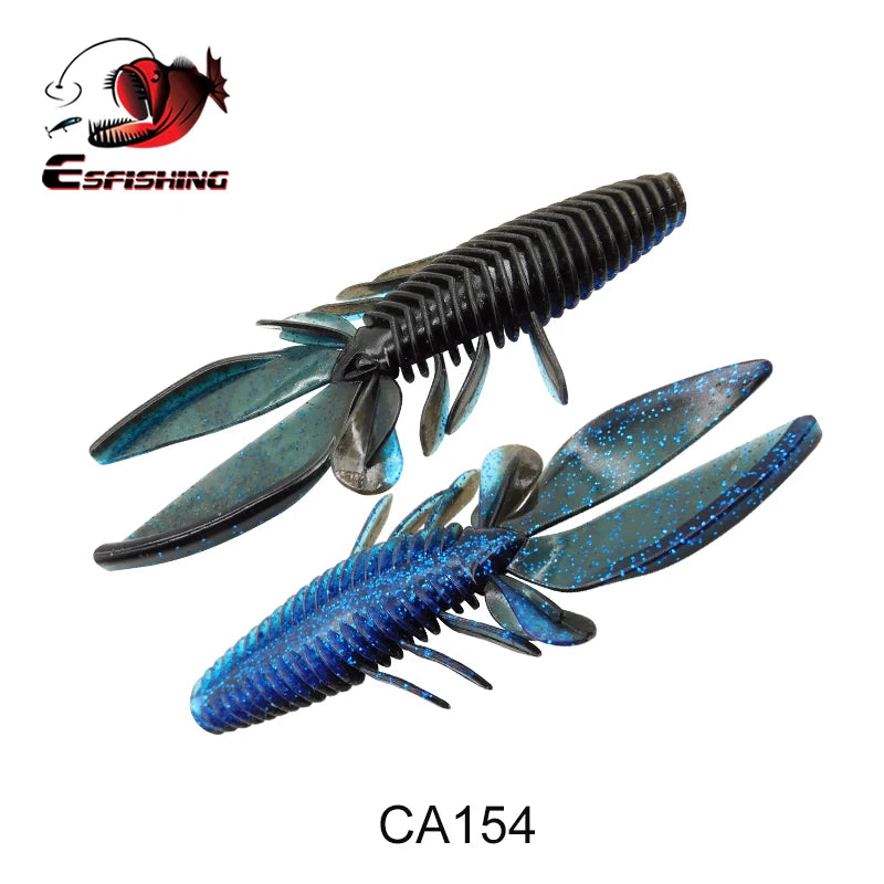 KESFISHING Crawfish Shrimp Soft Baits Gambler Craw10cm 8g bass Fishing Swimbait Artificial Plastic Lures Add Salt