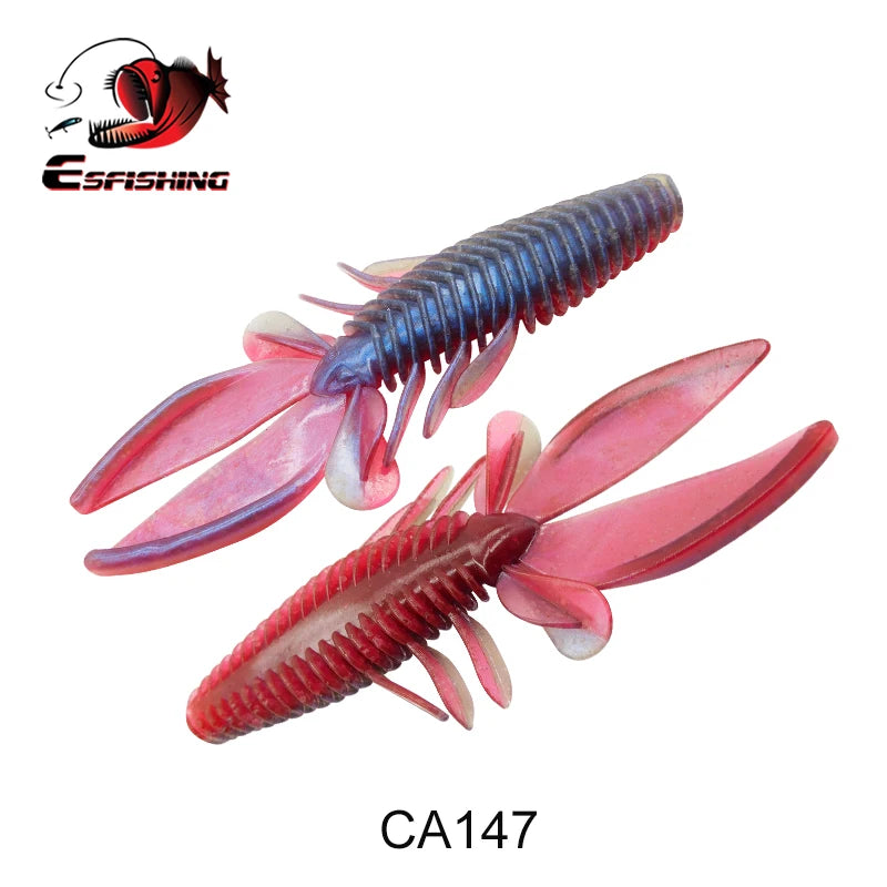 KESFISHING Crawfish Shrimp Soft Baits Gambler Craw10cm 8g bass Fishing Swimbait Artificial Plastic Lures Add Salt