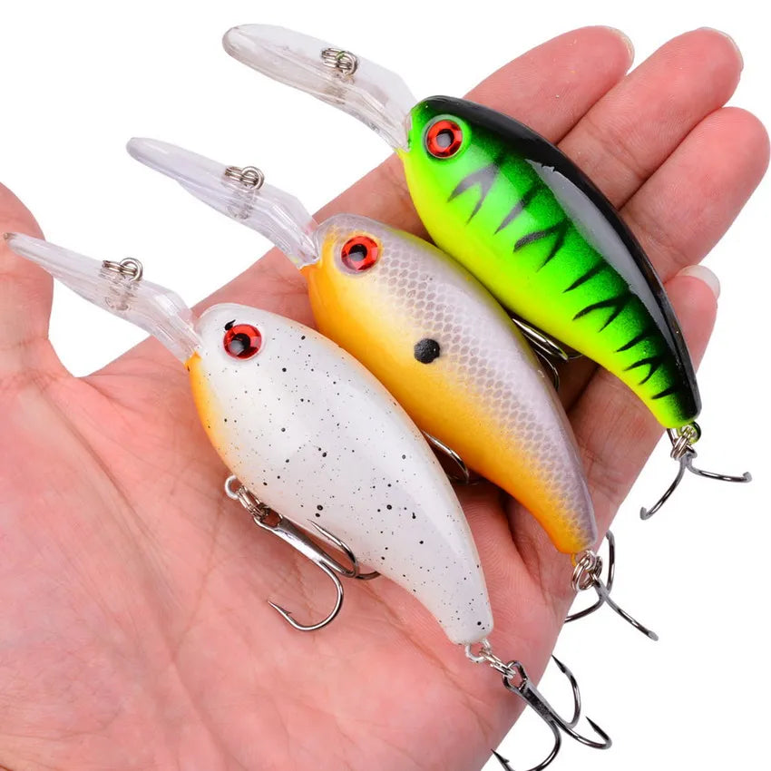 3/5/8 Pcs of Random Fishing Lure Set High Quality Swimming Bait Minnow Mini Crank Wobble Bait Crankbait Artificial Bait