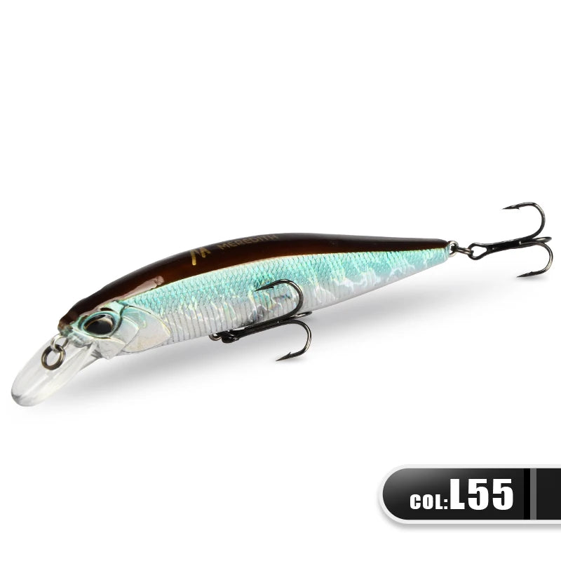 MEREDITH JERKBAIT 100F MINNOW 14g Floating Wobbler Fishing Lure Minnow Lure Hard Bait Quality Professional Depth0.8-1.0m