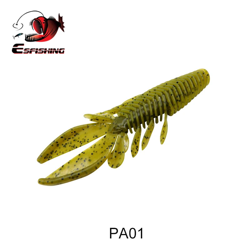 KESFISHING Crawfish Shrimp Soft Baits Gambler Craw10cm 8g bass Fishing Swimbait Artificial Plastic Lures Add Salt