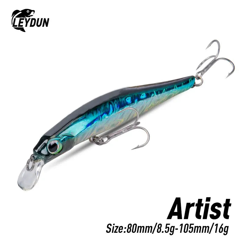 Artist FR Silence Sinking Minnow Fishing Lures 80mm 105mm Jerkbaits Good Action Wobblers High Quality Hard Baits Sea Bass