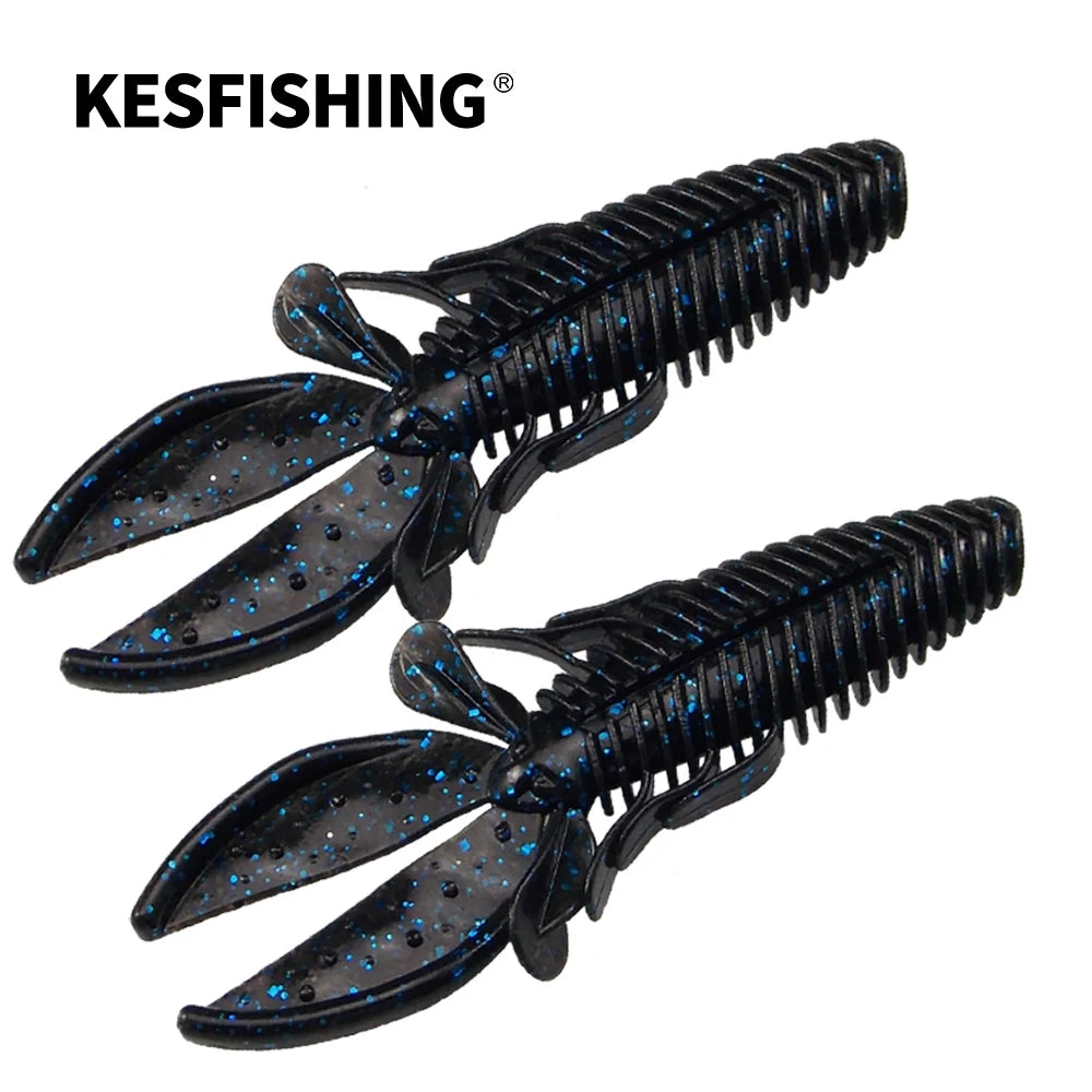 KESFISHING Crawfish Shrimp Soft Baits Gambler Craw10cm 8g bass Fishing Swimbait Artificial Plastic Lures Add Salt