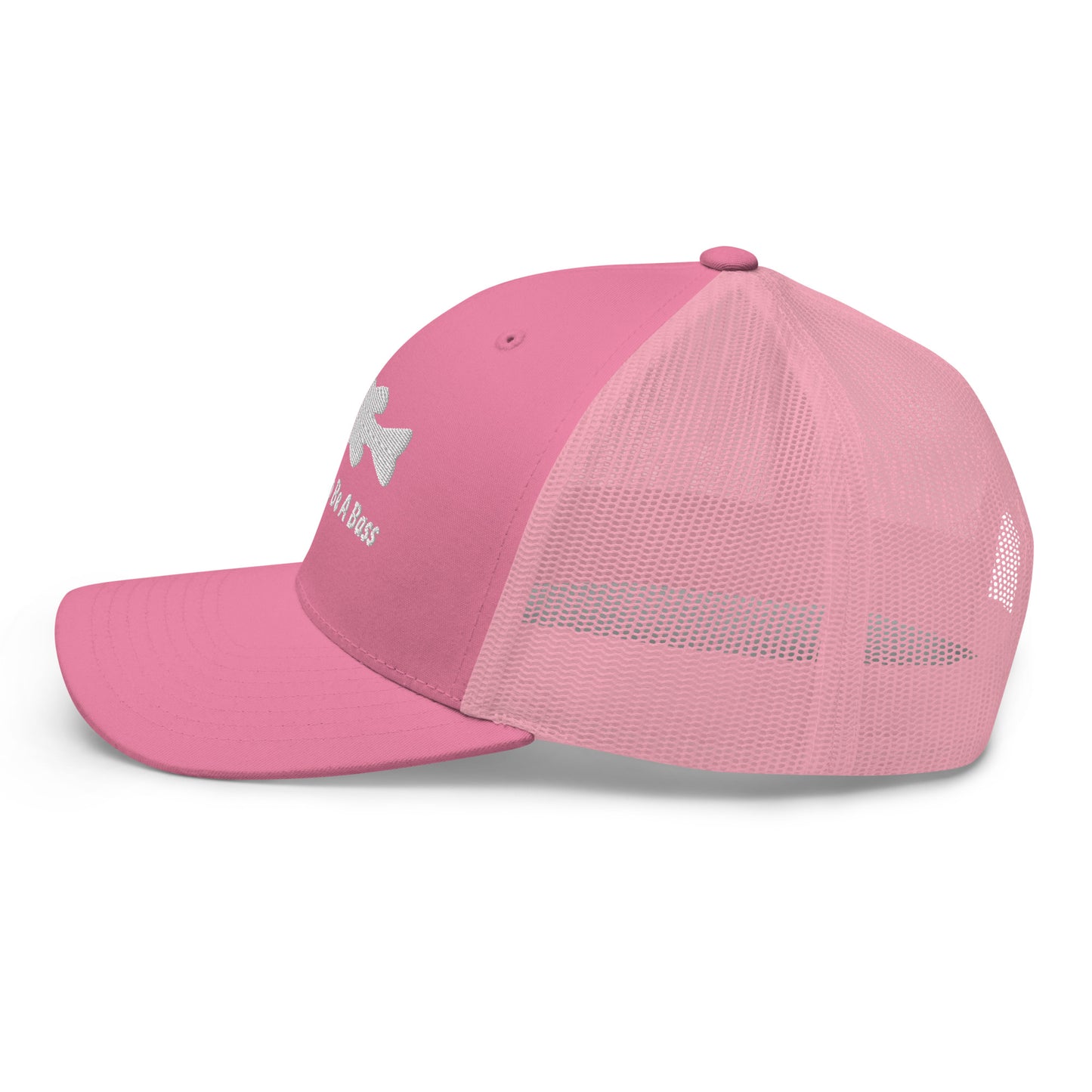 Bad Day To Be A Bass Trucker Cap (Pink and White)