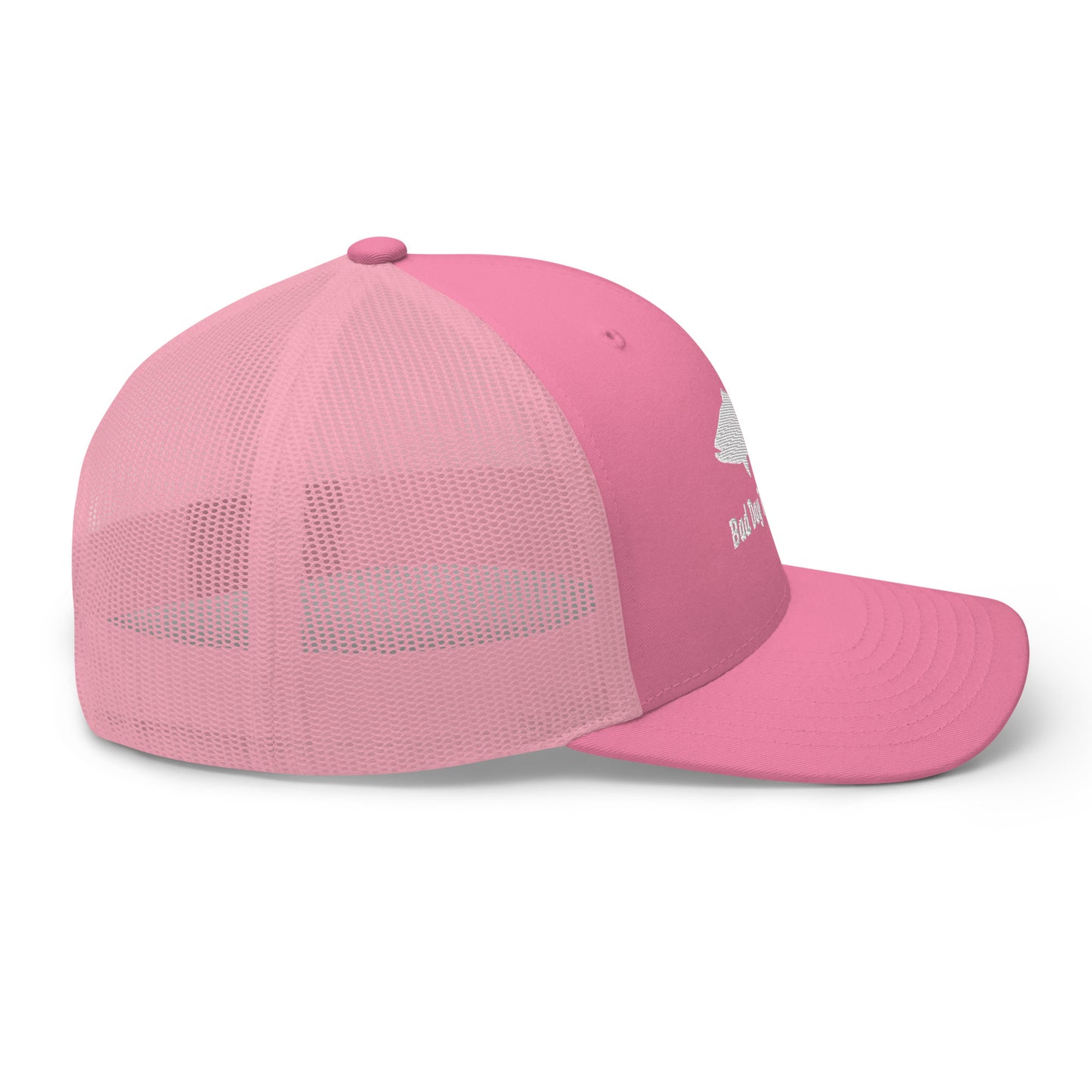 Bad Day To Be A Bass Trucker Cap (Pink and White)